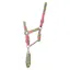 Hy Equestrian Adjustable Head Collar With Rope in Pink/Yellow